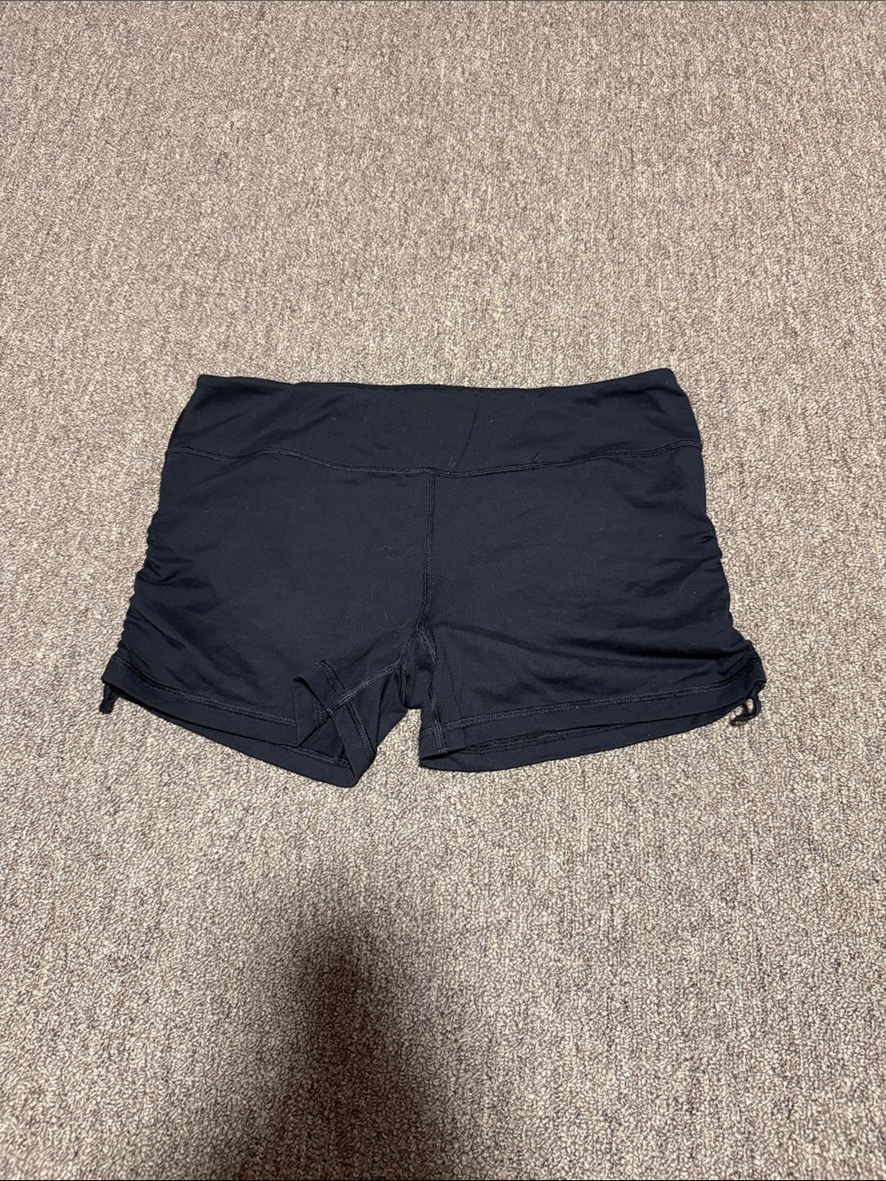 VSX Black Athletic Shorts with Side Shirred Hem